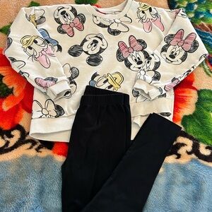Disney Minnie Mouse Sweatshirt and Leggings Set - Size 6/6X